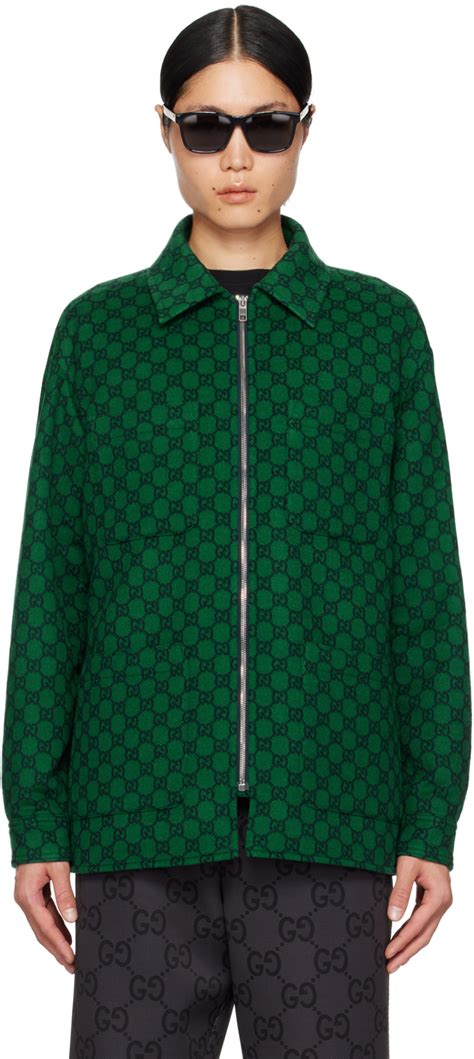 gucci green jacket womens|gucci gg jacket.